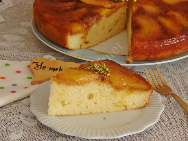 Karamelli Şeftalili Kek - Yapılışı (17/20) 