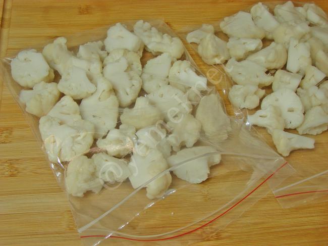 Buzlukta Karnabahar Saklama - Yapılışı (8/12) 