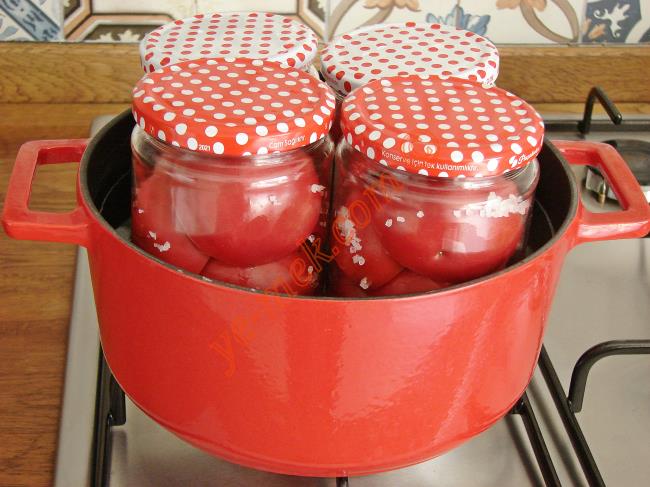 Domates Konservesi - Yapılışı (9/12) 