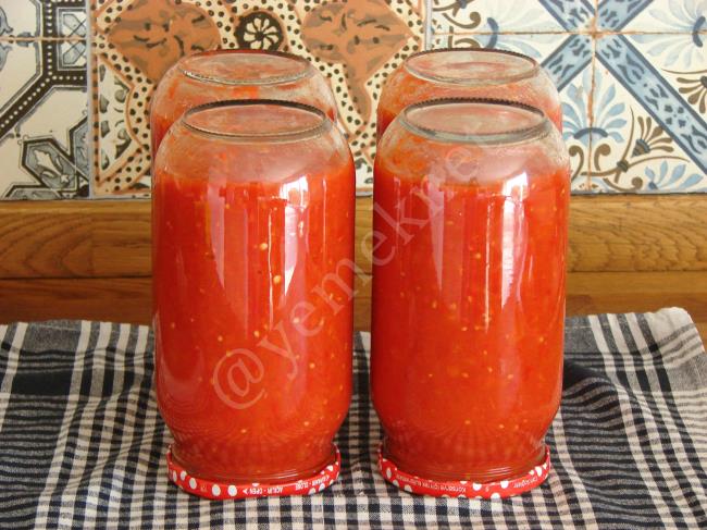 Közlenmiş Biberli Domates Konservesi - Yapılışı (14/16) 