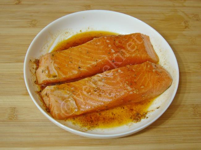 Fırında Sebzeli Somon - Yapılışı (4/12) 