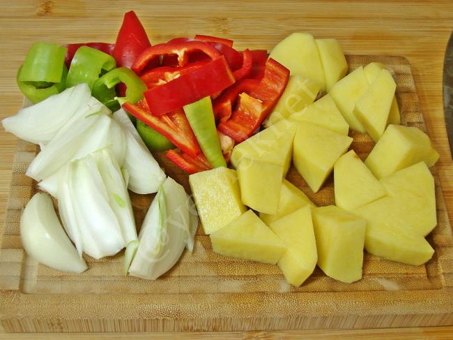 Fırında Sebzeli Somon - Yapılışı (5/12) 