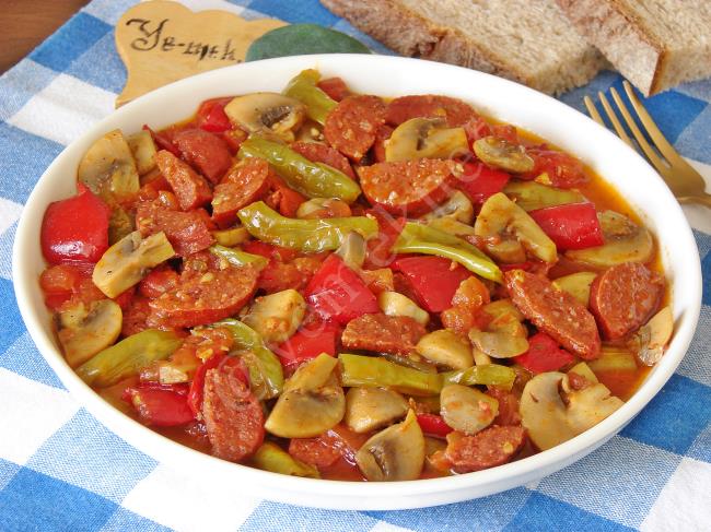 Kahvaltılık Mantarlı Sucuk - Yapılışı (8/8) 