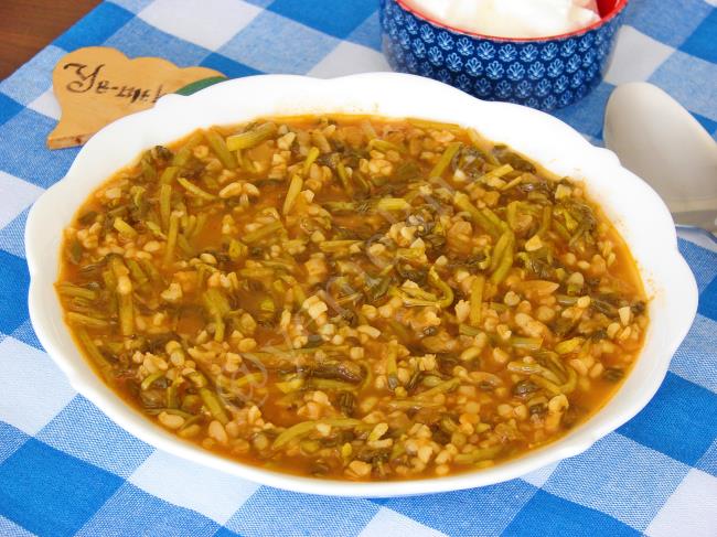 Bulgurlu Semizotu Yemeği - Yapılışı (12/12) 