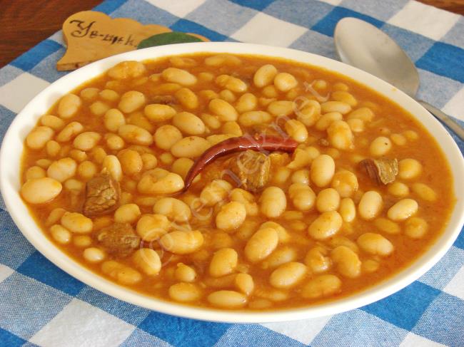 Etli Şeker Fasulyesi Yemeği - Yapılışı (12/12) 