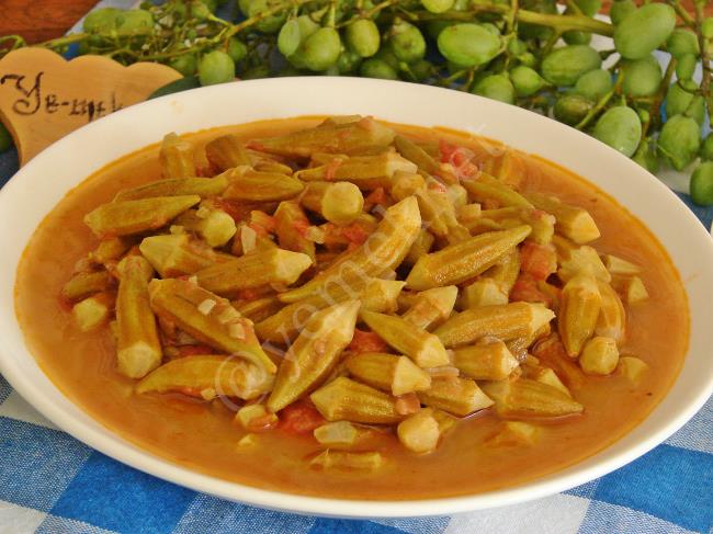 Koruklu Bamya Yemeği - Yapılışı (15/16) 