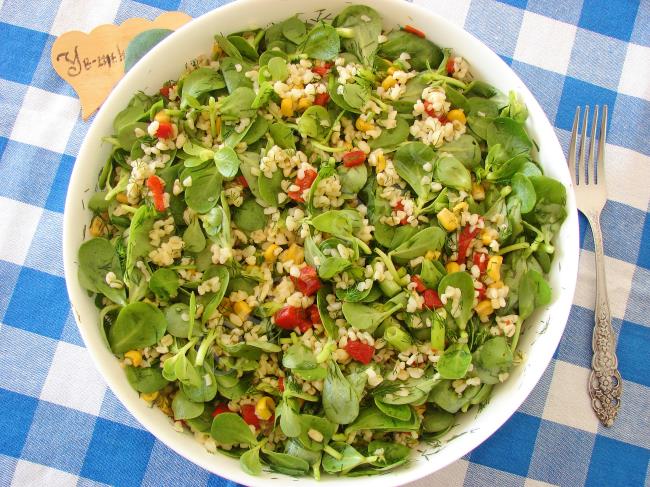 Semizotlu Bulgur Salatası - Yapılışı (7/8) 