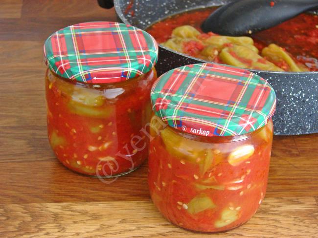 Domatesli Yağlı Biber Turşusu - Yapılışı (10/12) 