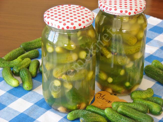 Sirkesiz Limonsuz Kornişon Turşusu - Yapılışı (11/12) 