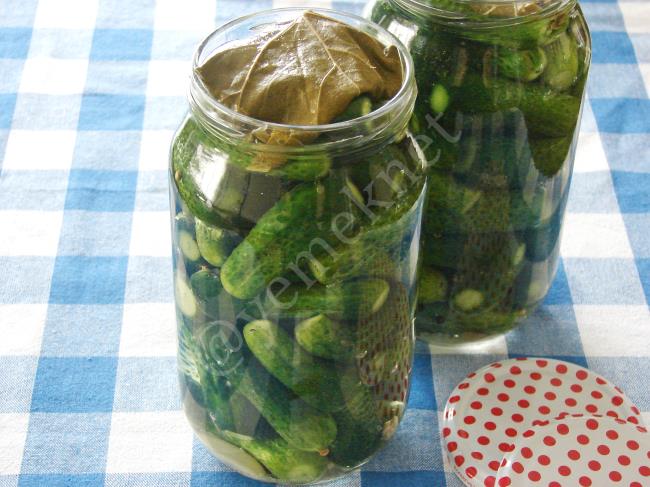 Sirkesiz Limonsuz Kornişon Turşusu - Yapılışı (9/12) 