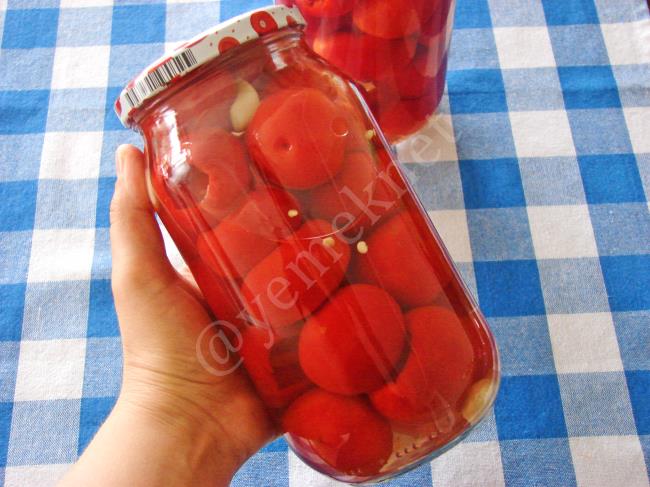 Peynir Dolgulu Kiraz Biberi Turşusu - Yapılışı (8/16) 