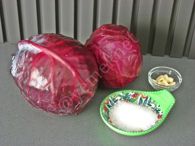 Susuz Mor Lahana Turşusu - Yapılışı (1/12) 