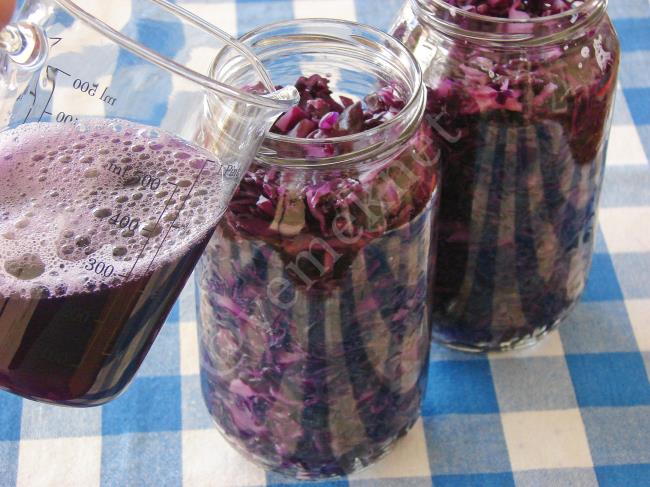 Susuz Mor Lahana Turşusu - Yapılışı (8/12) 