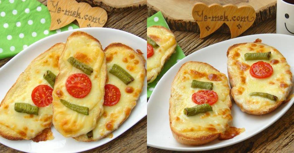 Kahvaltılık Domatesli Peynirli Ekmek Dilimleri Tarifi Videosu Kahvaltılık Domatesli Peynirli Ekmek Dilimleri Tarifi Videosu